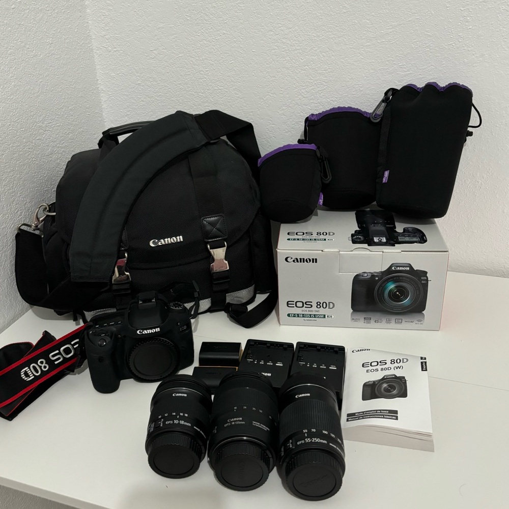 Canon 80D Camera Bundle | Retail Value $3000+